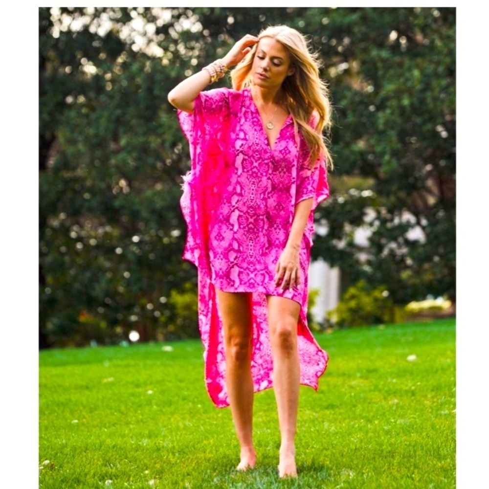 Nwot buddy love snake printed high low tunic dress $128 summer oversized party